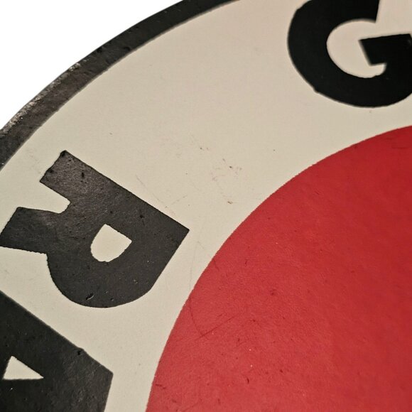 Vintage GREAT NORTHERN Railway Logo Painted Wooden Sign Railroad 11" Cork - Picture 4 of 7